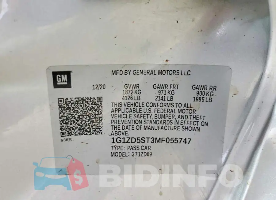 1G1ZD5ST3MF055747 Photo# 12