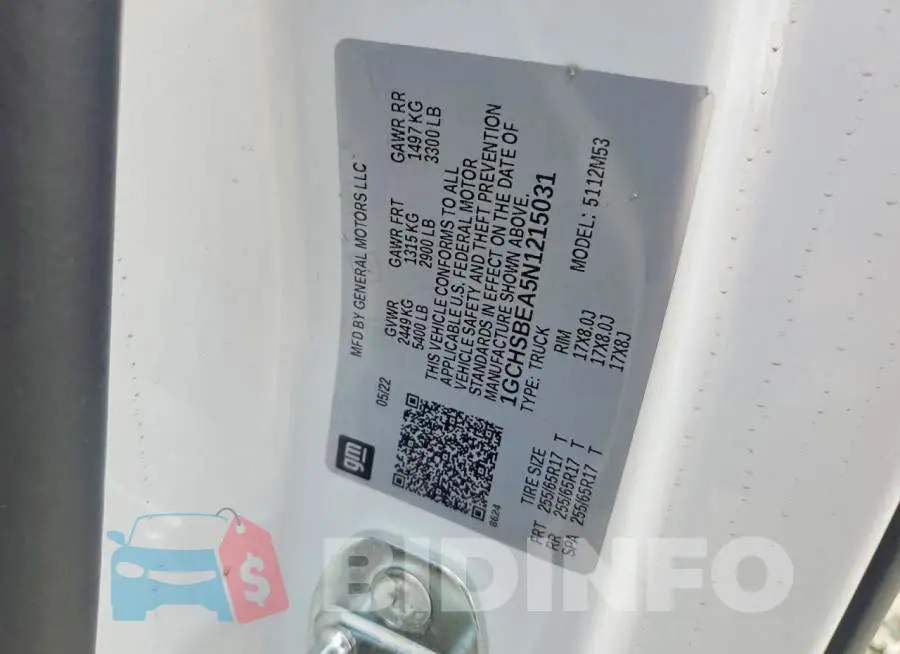 1GCHSBEA5N1215031 Photo# 12