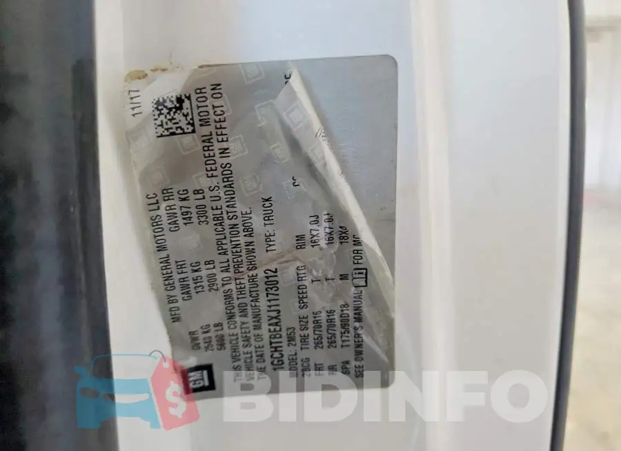 1GCHTBEAXJ1173012 Photo# 12
