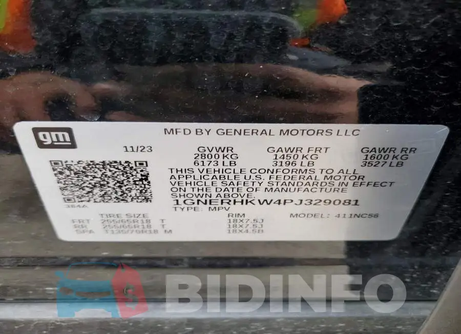 1GNERHKW4PJ329081 Photo# 13