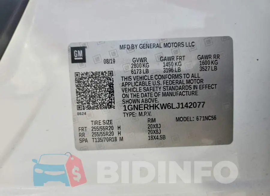 1GNERHKW6LJ142077 Photo# 13