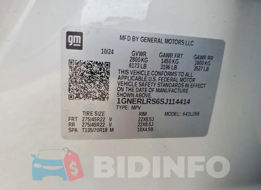 1GNERLRS6SJ114414 Photo# 14