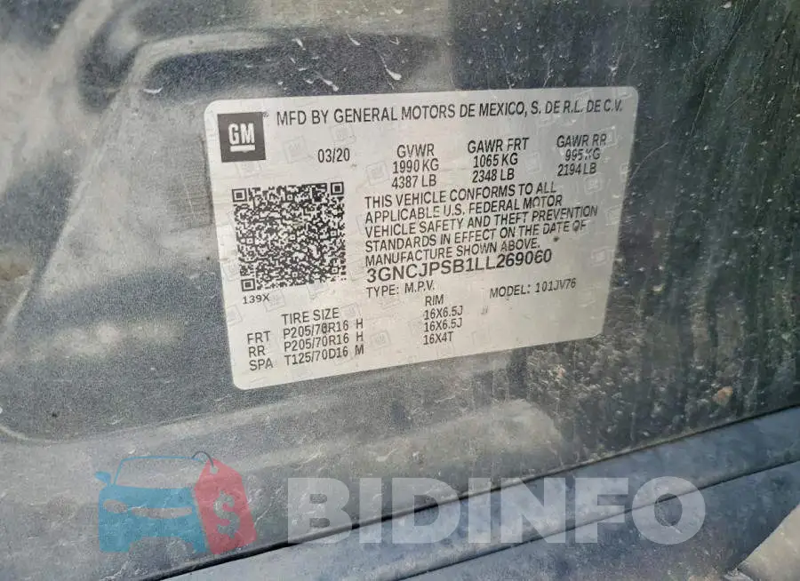 3GNCJPSB1LL269060 Photo# 13