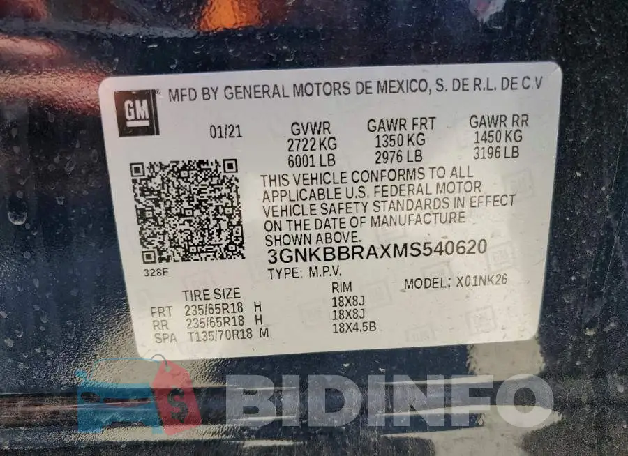 3GNKBBRAXMS540620 Photo# 13