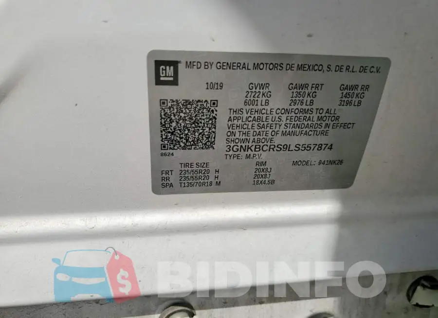 3GNKBCRS9LS557874 Photo# 13