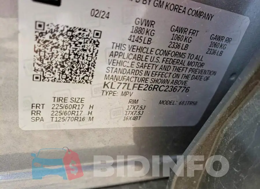 KL77LFE26RC236776 Photo# 13