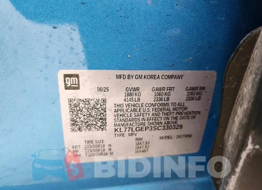 KL77LGEP3SC330329 Photo# 13