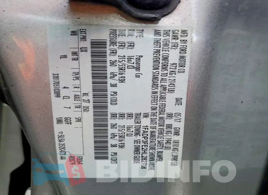 1FADP3FE2HL282708 Photo# 12