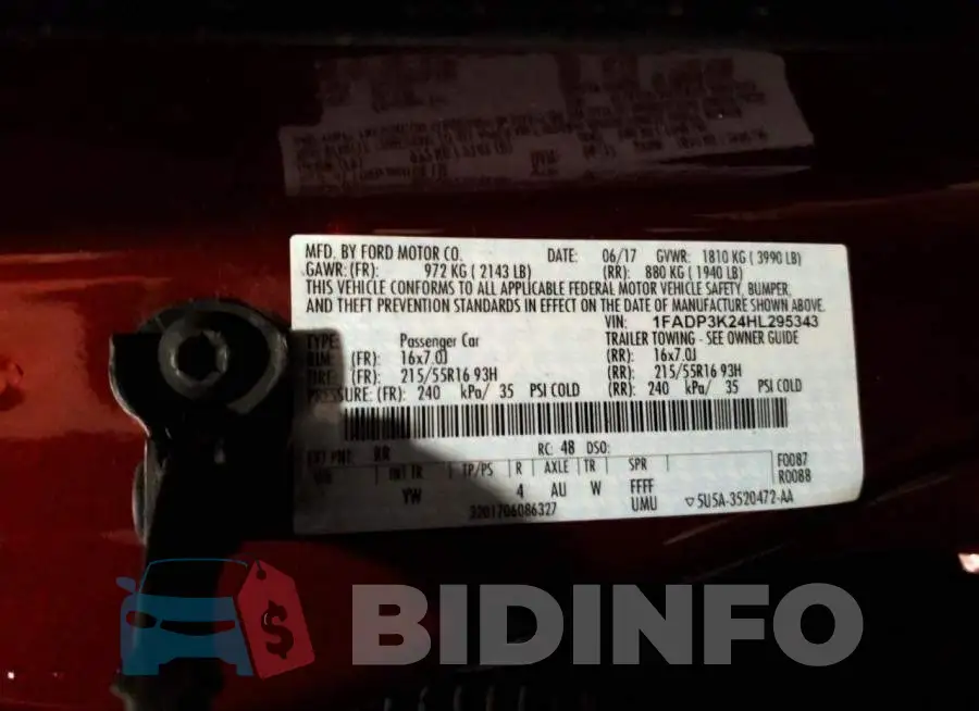 1FADP3K24HL295343 Photo# 12