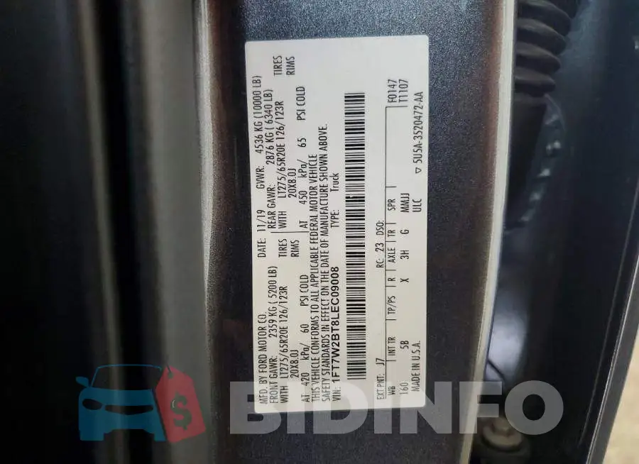 1FT7W2BT8LEC09008 Photo# 13