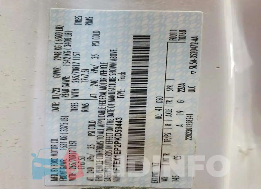 1FTEX1EP2PKD59443 Photo# 12