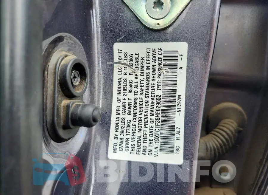 19XFC1F35HE029652 Photo# 12