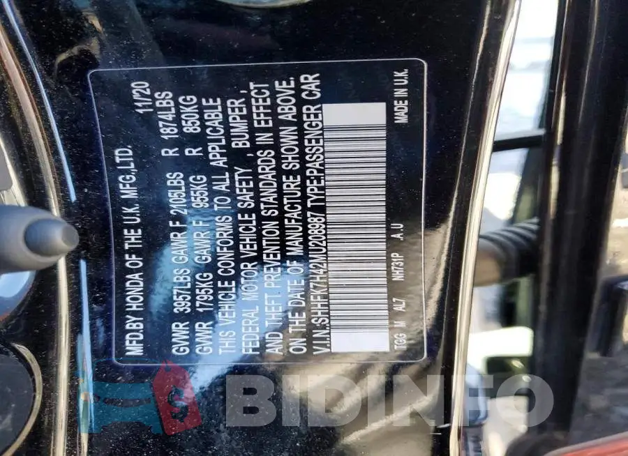 SHHFK7H42MU208987 Photo# 12