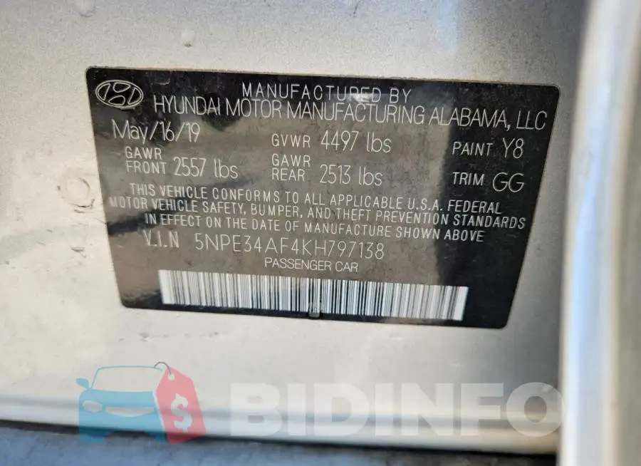 5NPE34AF4KH797138 Photo# 12
