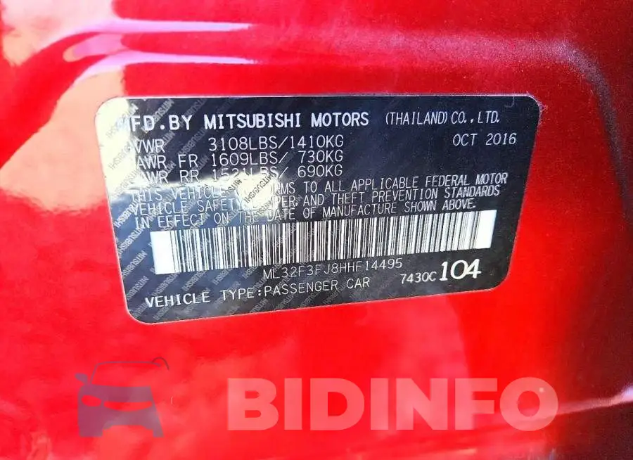ML32F3FJ8HHF14495 Photo# 12