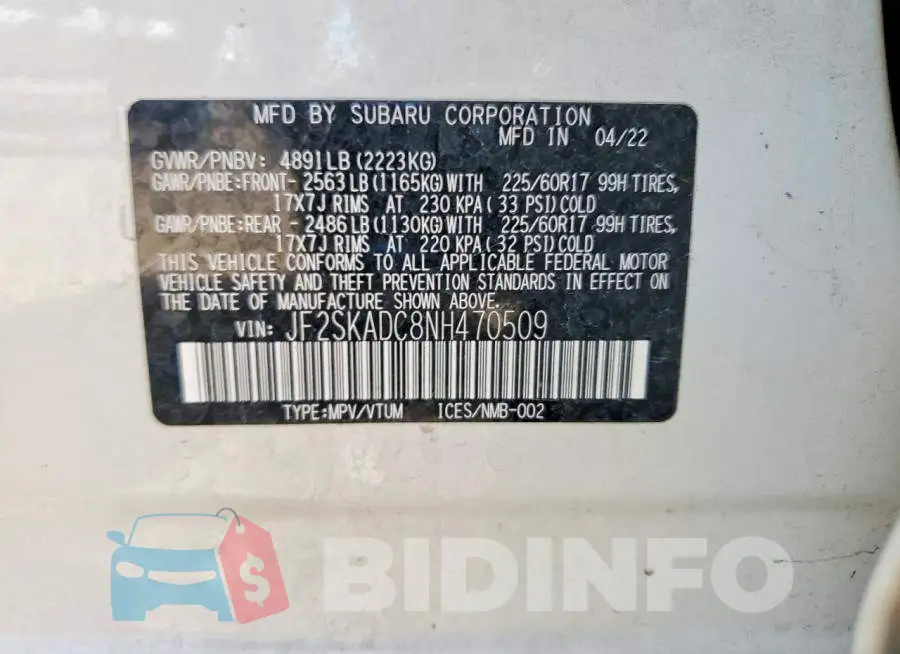 JF2SKADC8NH470509 Photo# 12