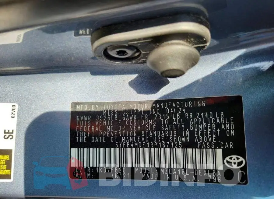5YFB4MDE1RP167125 Photo# 12