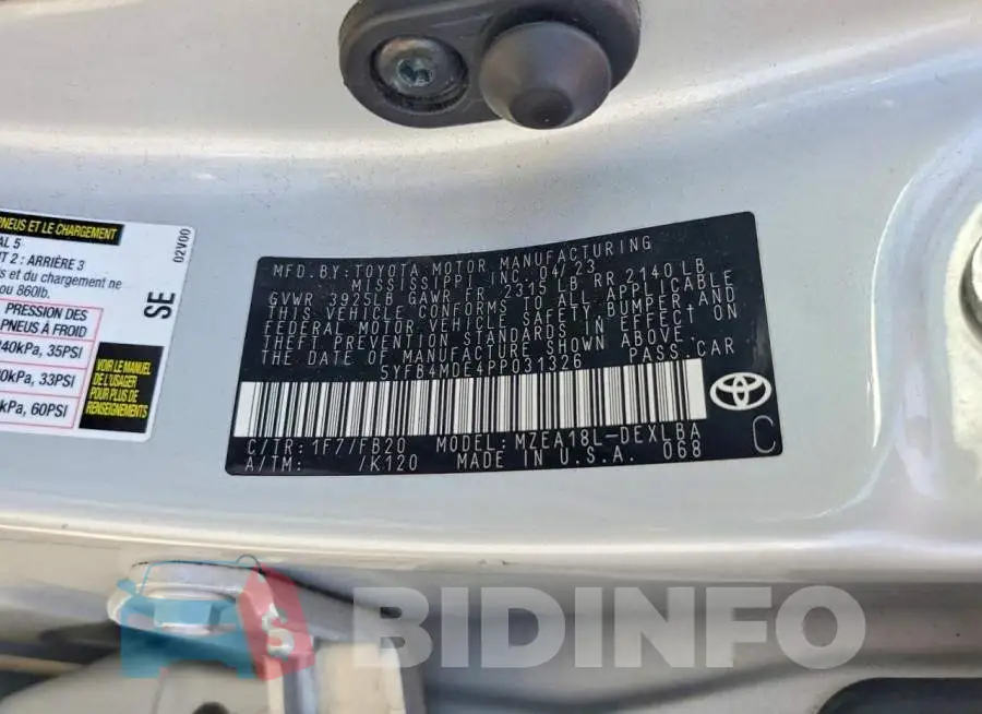 5YFB4MDE4PP031326 Photo# 12