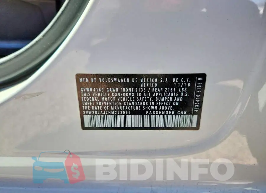 3VW2B7AJ2HM273966 Photo# 13