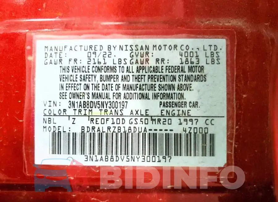 3N1AB8DV5NY300197 Photo# 12