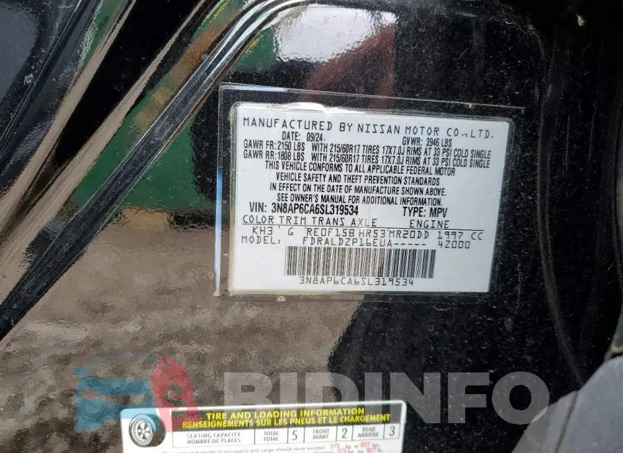 3N8AP6CA6SL319534 Photo# 13