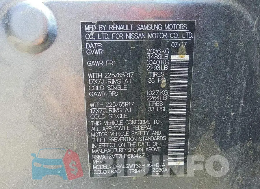 KNMAT2MT7HP610427 Photo# 14