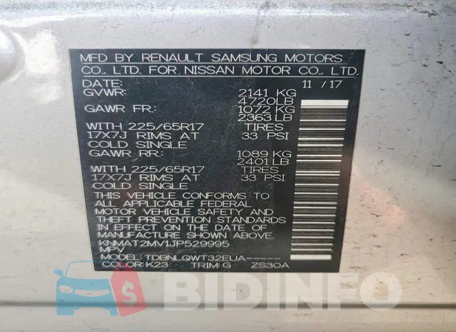 KNMAT2MV1JP529995 Photo# 13