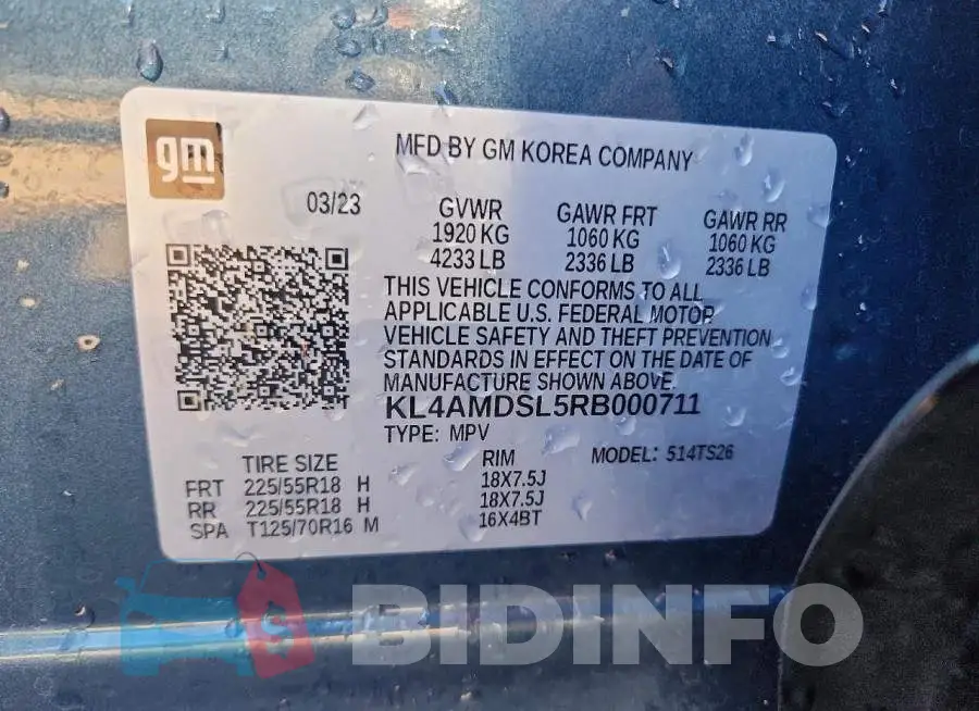 KL4AMDSL5RB000711 Photo# 12