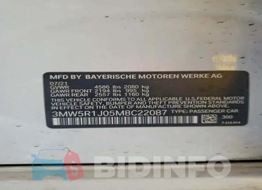 3MW5R1J05M8C22087 Photo# 12