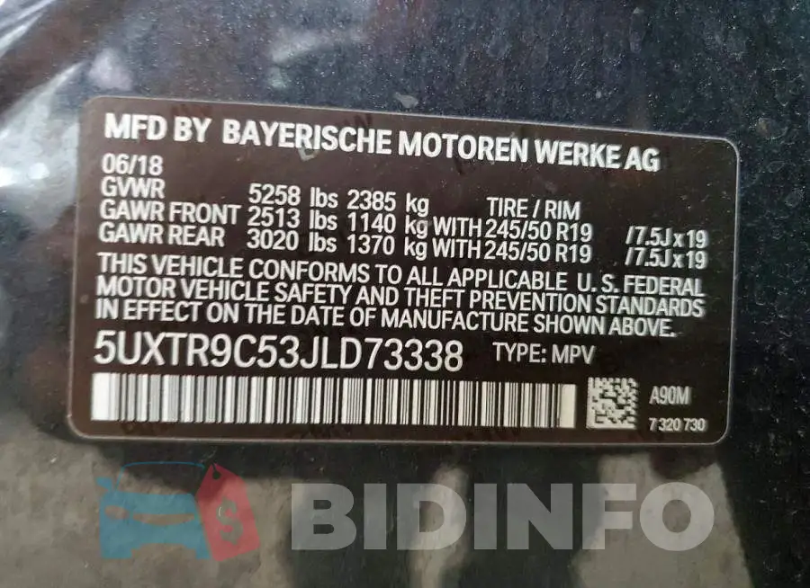5UXTR9C53JLD73338 Photo# 13