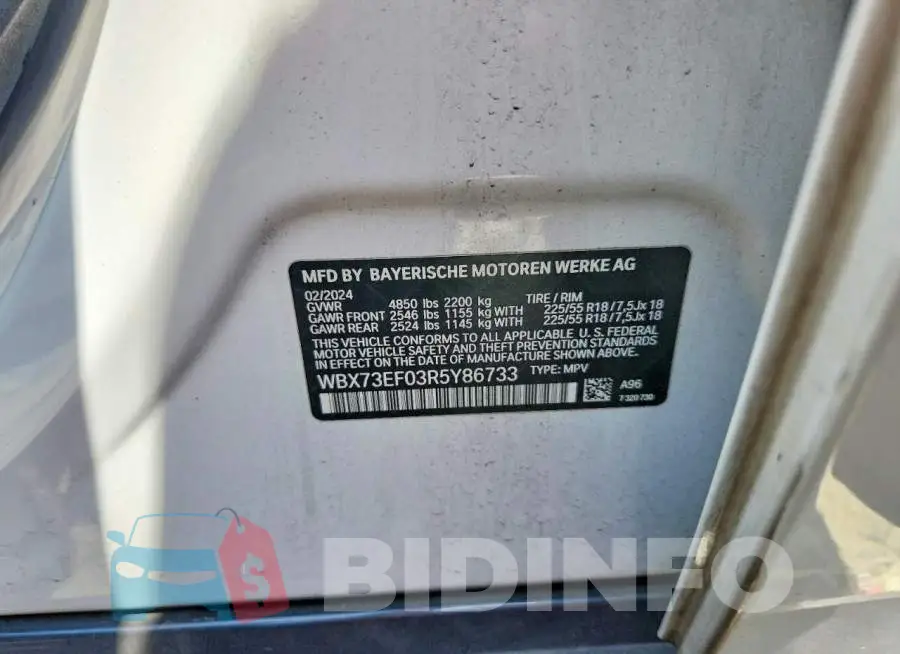 WBX73EF03R5Y86733 Photo# 12