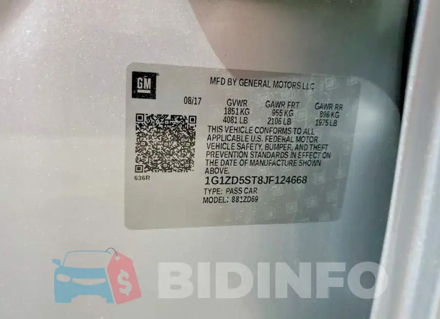 1G1ZD5ST8JF124668 Photo# 12