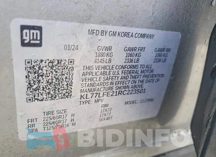 KL77LFE21RC223501 Photo# 13