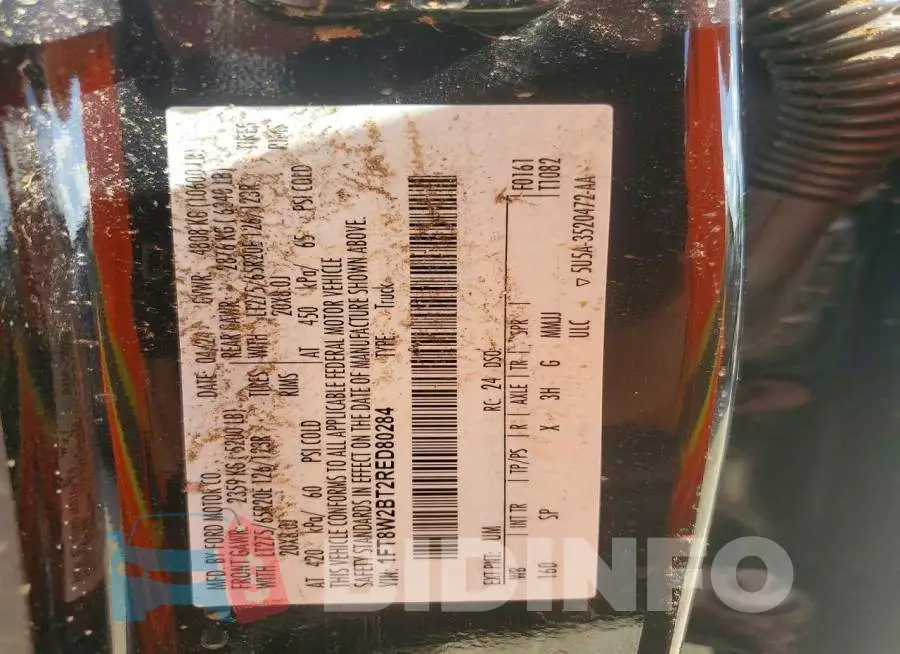 1FT8W2BT2RED80284 Photo# 12