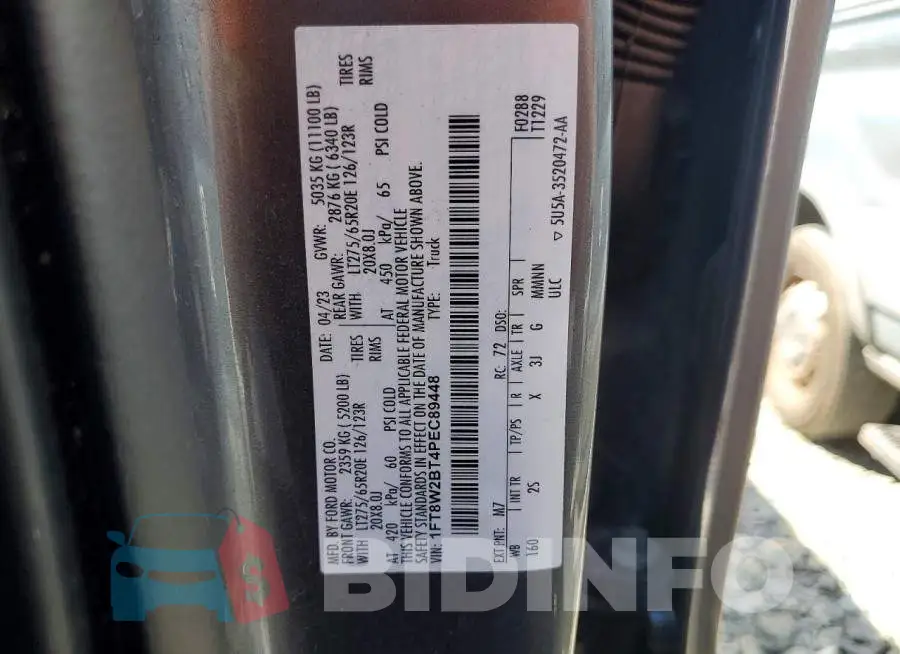 1FT8W2BT4PEC89448 Photo# 13