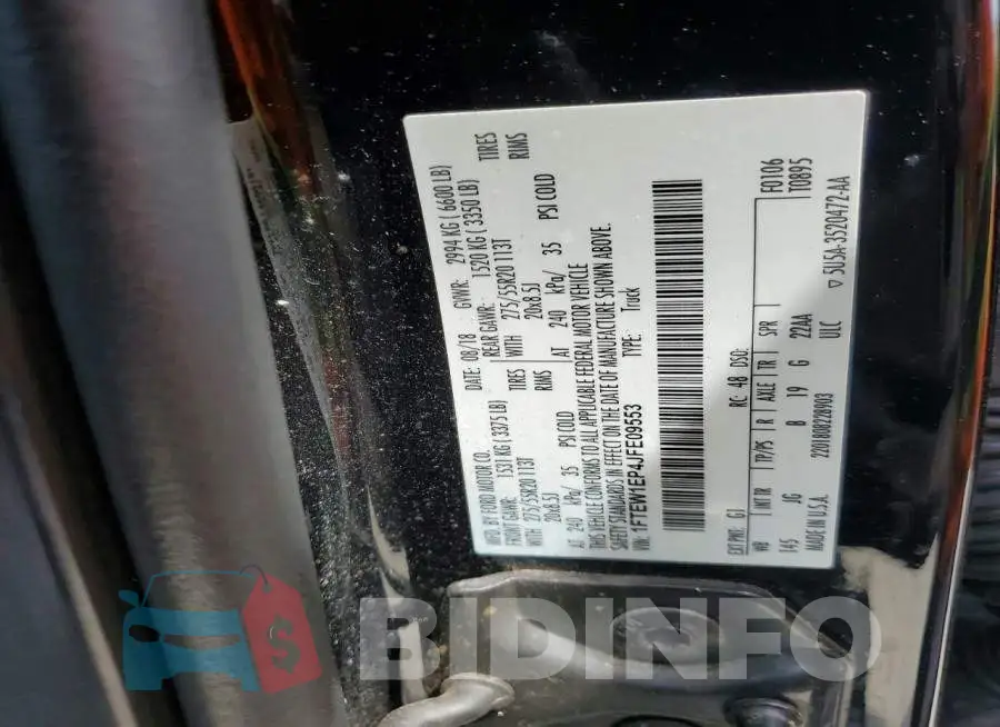 1FTEW1EP4JFE09553 Photo# 12