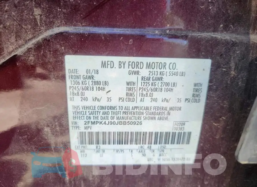 2FMPK4J90JBB50926 Photo# 12