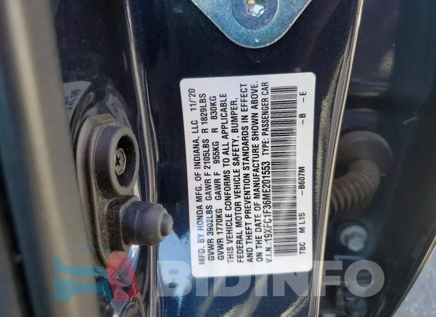 19XFC1F36ME201553 Photo# 12