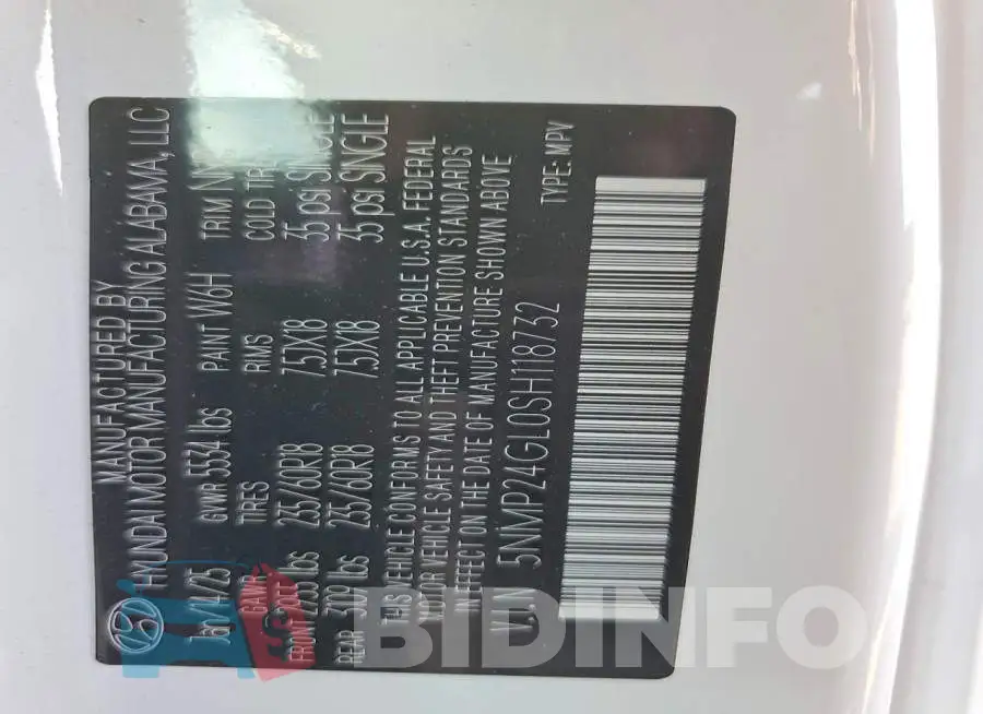 5NMP24GL0SH118732 Photo# 14