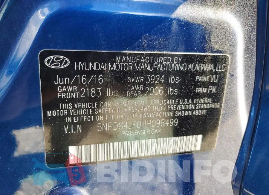 5NPD84LF0HH096499 Photo# 12