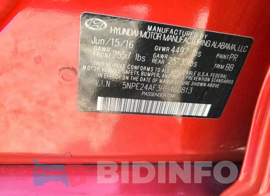 5NPE24AF3HH460813 Photo# 12