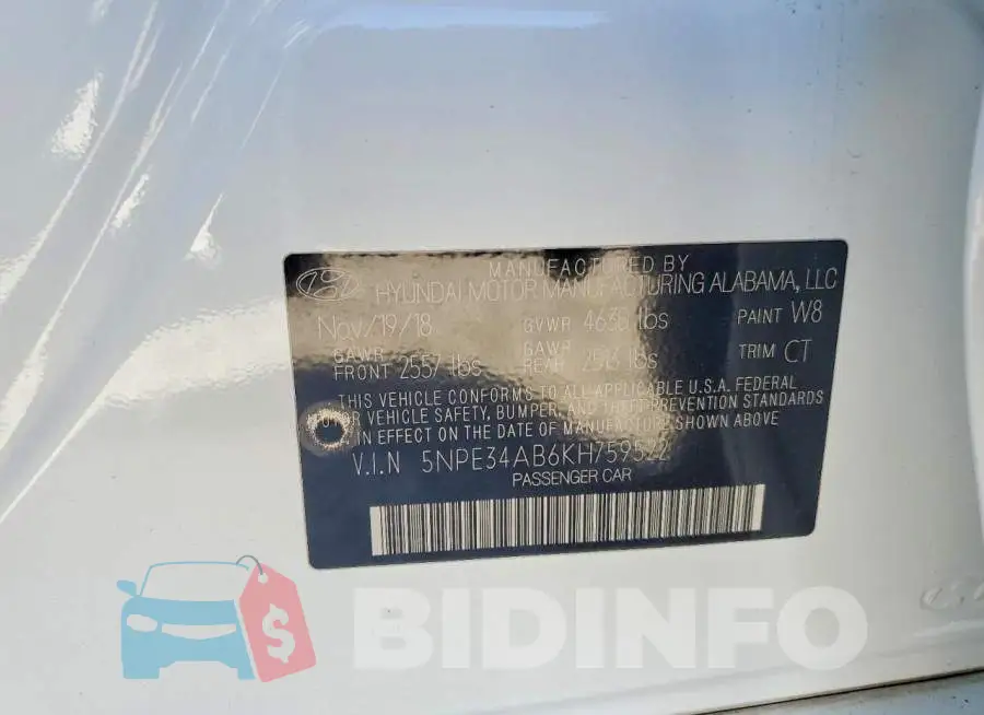 5NPE34AB6KH759522 Photo# 12