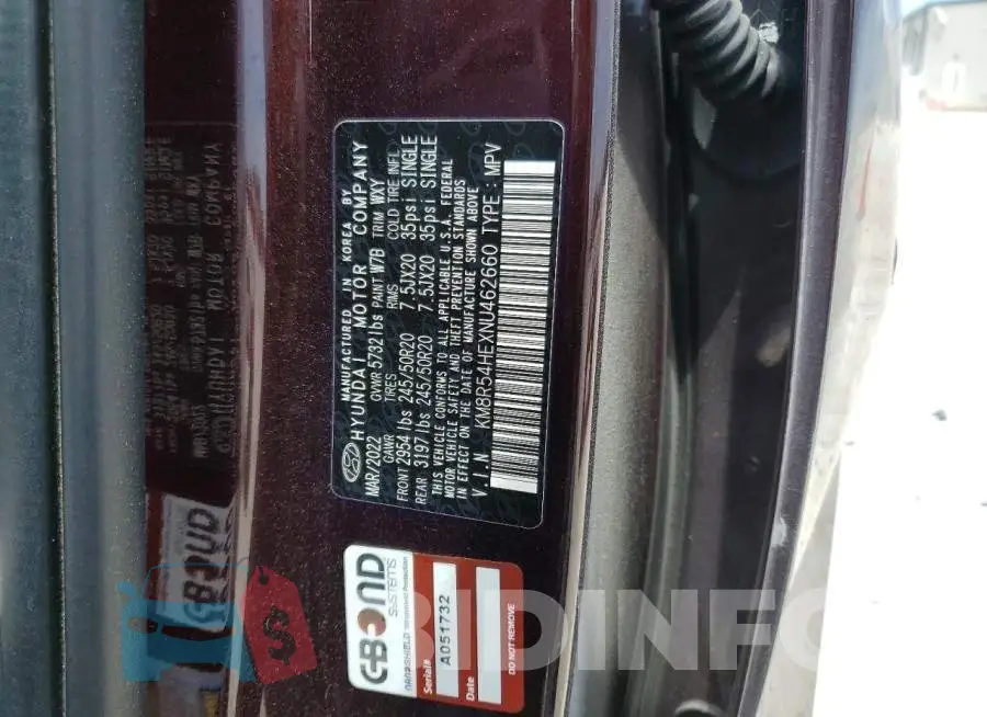 KM8R54HEXNU462660 Photo# 13