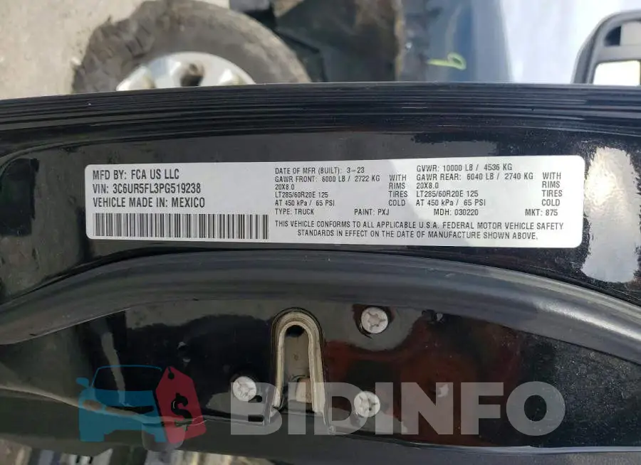 3C6UR5FL3PG519238 Photo# 12
