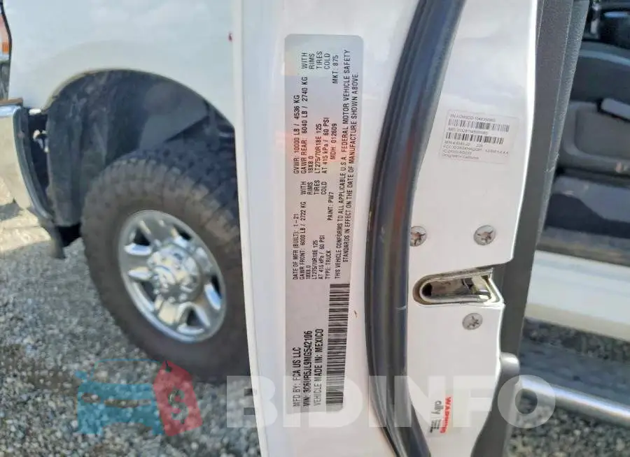 3C6UR5JL9MG542106 Photo# 12