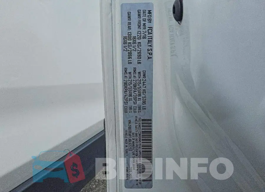 ZFBERFAB7J6L62293 Photo# 13