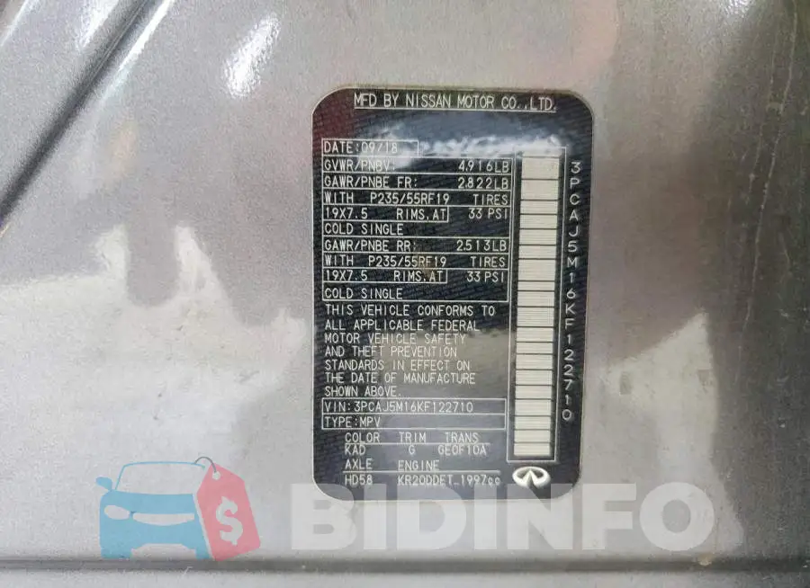 3PCAJ5M16KF122710 Photo# 14