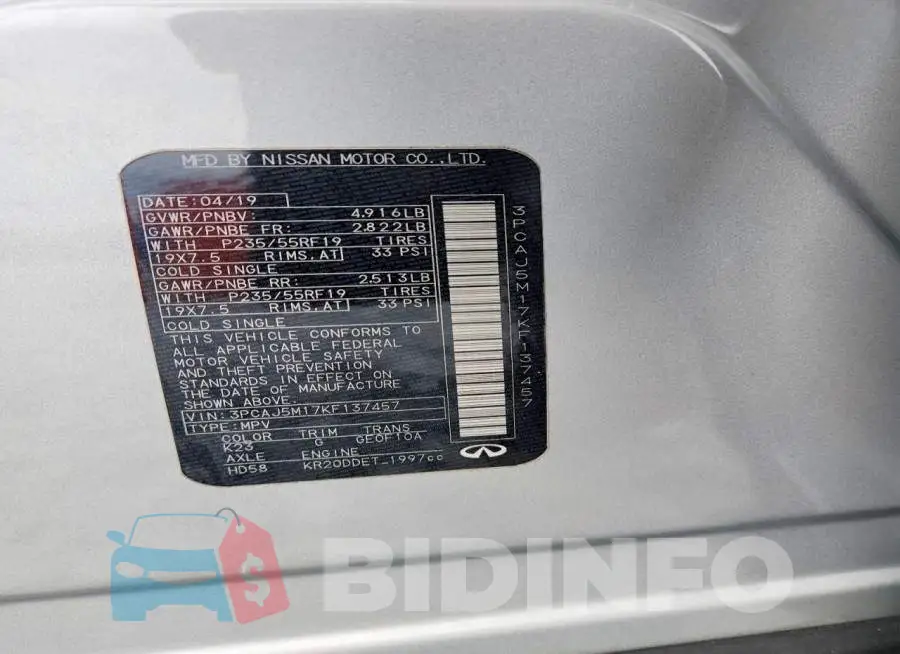 3PCAJ5M17KF137457 Photo# 13
