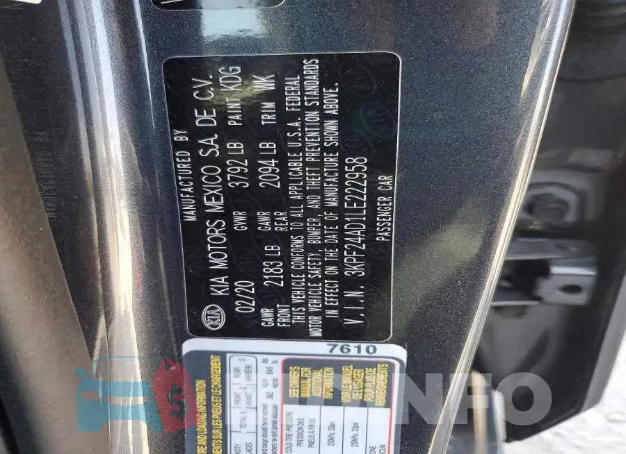 3KPF24AD1LE222958 Photo# 12