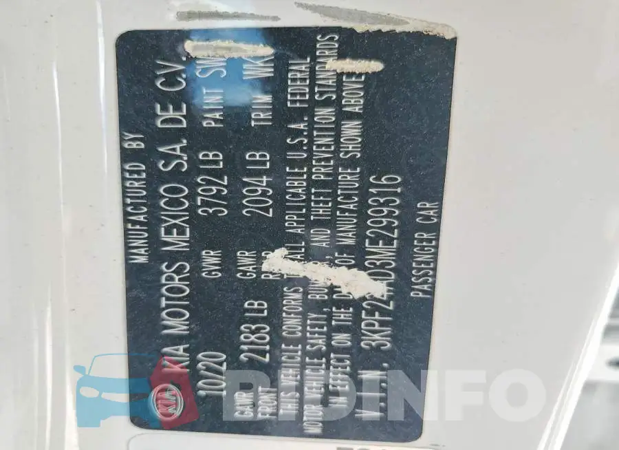 3KPF24AD3ME299316 Photo# 12